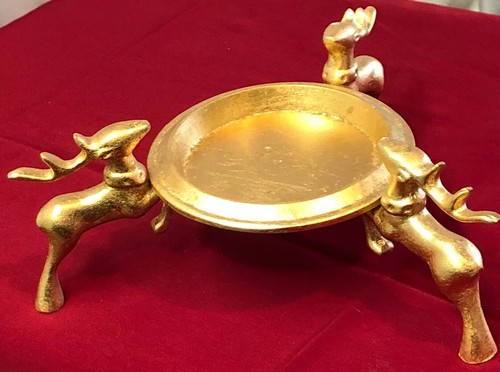 Three reindeers gold tone - gold,